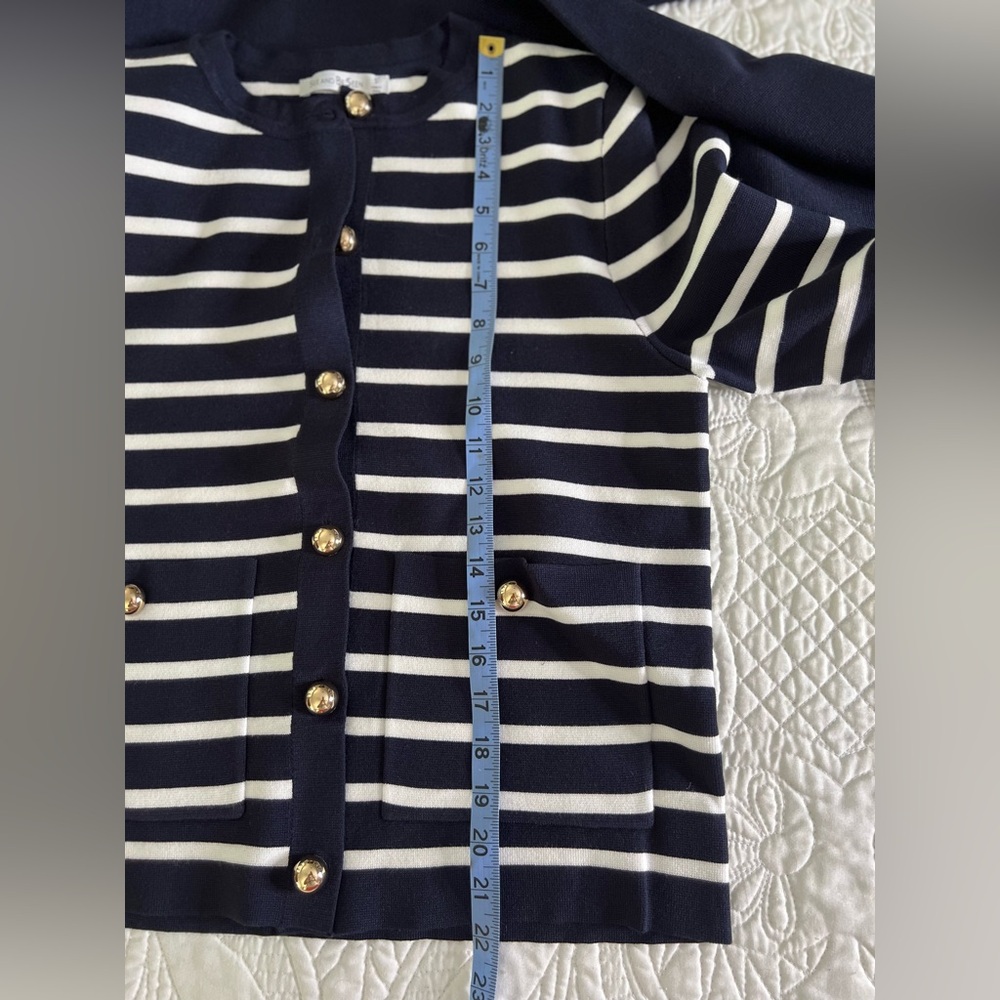 🌟3 for $25🌟 See and Be Seen  Pantsuit Women’s DARK NAVY BLUE/WHITE Ensemble SZ S - Picture 14 of 16